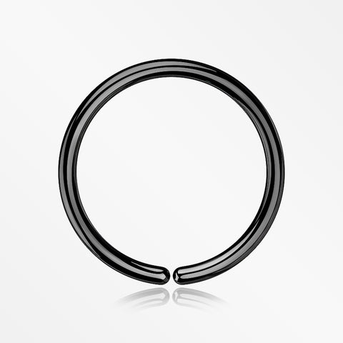 Implant Grade Titanium PVD Blackline Seamless Bendable Hoop Ring
