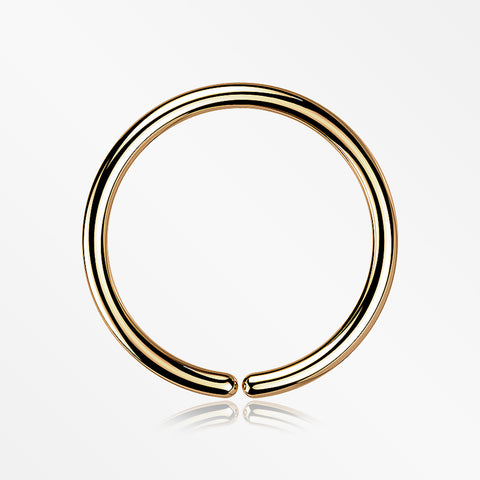 Implant Grade Titanium PVD Rose Gold Seamless Bendable Hoop Ring