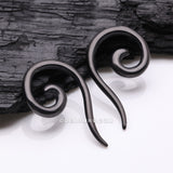 Detail View 1 of A Pair of Blackline Steel Spiral Tail Ear Weight Hanger Plug
