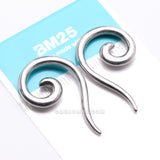Detail View 3 of A Pair of Steel Spiral Tail Ear Weight Hanger Plug
