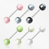 6 Pcs of Assorted Color Pearlescent Ball Barbell Package