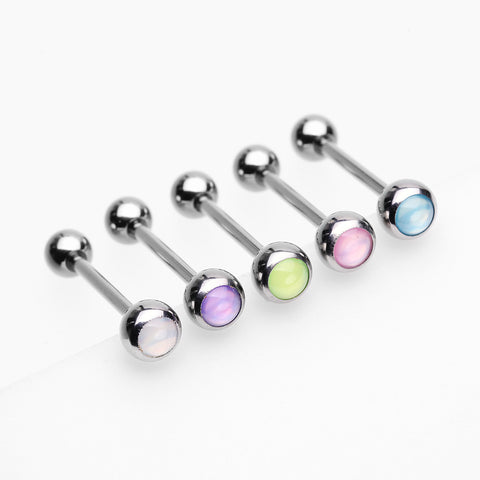 5 Pcs Pack of Assorted Color Iridescent Revo Top Steel Barbells