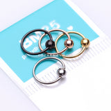 4 Pcs Pack of Assorted Color Plated Fixed Ball CBR Style Bendable Hoop Rings