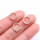 Detail View 2 of 3 Pcs of Assorted Golden Essential Bendable Hoop Ring Package