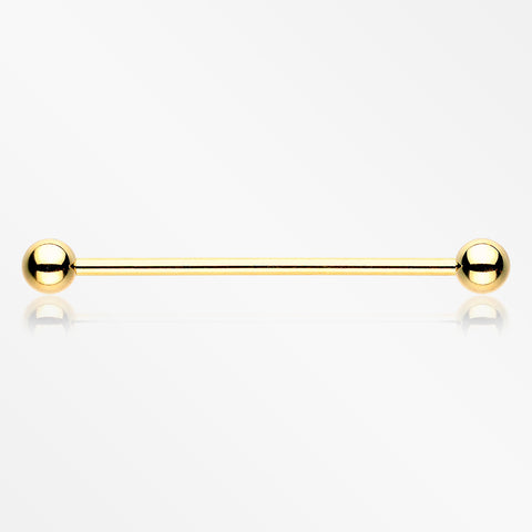 Gold PVD Basic Industrial Barbell