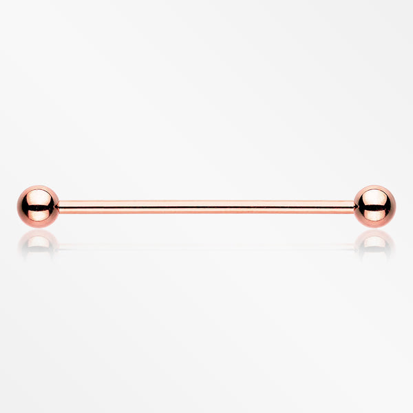 Rose Gold PVD Basic Industrial Barbell