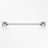 Dainty Sparkles Industrial Barbell-Pink