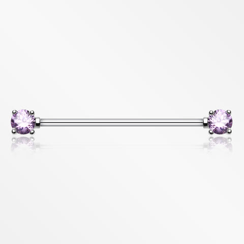 Dainty Sparkles Industrial Barbell-Tanzanite