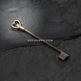 Golden Heart Key Industrial Barbell-Clear
