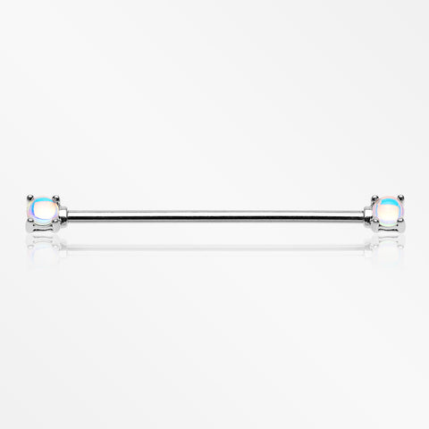 Iridescent Revo Double Prong Industrial Barbell