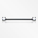 Colorline Iridescent Revo Double Prong Industrial Barbell-Black