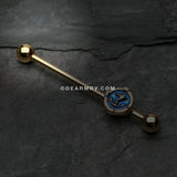 Golden Anchor Rivet Industrial Barbell-Blue
