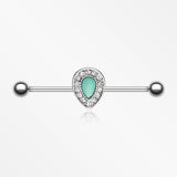 Avice Turquoise Industrial Barbell-Clear/Turquoise