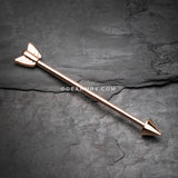 Rose Gold Classic Arrow Industrial Barbell-Rose Gold