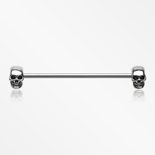 Apocalyptic Skull Industrial Barbell