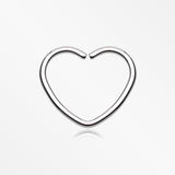 Heart Bendable Twist Hoop Ring-Steel