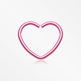 Colorline Heart Bendable Twist Hoop Ring-Pink