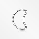 Crescent Moon Bendable Twist Hoop Ring-Steel