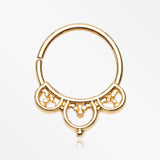 Golden Royal Goddess Bendable Twist Hoop Ring
