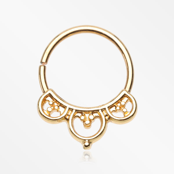 Golden Royal Goddess Bendable Twist Hoop Ring