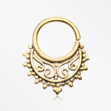 Golden Bali Majestic Brass Bendable Twist Hoop Ring