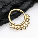 Golden Bali Tribal Beads Brass Bendable Twist Hoop Ring