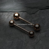 Rose Gold Plated Basic Steel Barbell