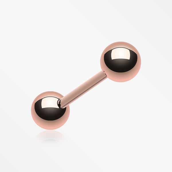 Rose Gold Plated Basic Steel Barbell