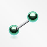 Colorline PVD Ball Top Steel Barbell-Green