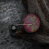 Opal Sparkle Barbell Tongue Ring-Pink