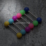 Neon Acrylic Barbell Tongue Ring-Blue