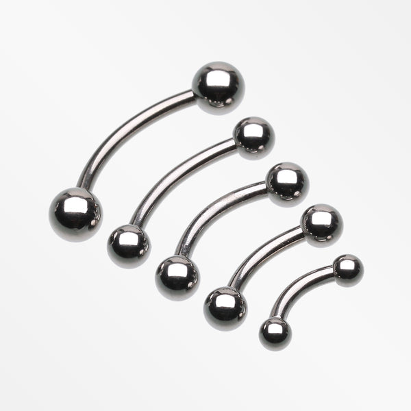 Basic Steel Curved Barbell Ring