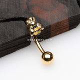 Golden Sweet Bumble Bee Curved Barbell