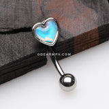 Iridescent Revo Heart Curved Barbell