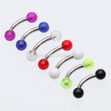 Acrylic Ball Curved Barbell Eyebrow Ring-Blue