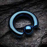 Colorline PVD Steel Captive Bead Ring-Blue