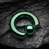 Colorline PVD Steel Captive Bead Ring-Green
