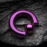 Colorline PVD Steel Captive Bead Ring-Purple