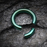 Colorline PVD Segmented Captive Bead Ring-Green