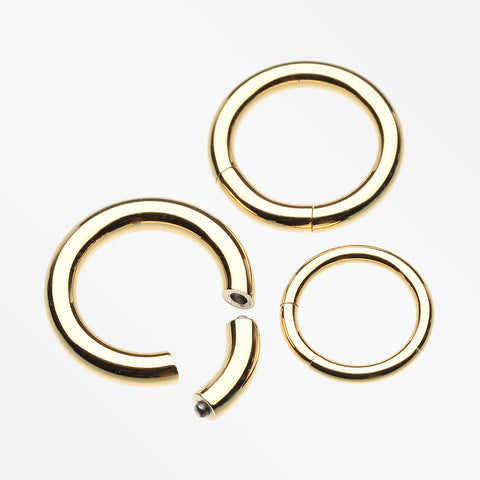 Gold Plated Segmented Captive Bead Ring-Gold