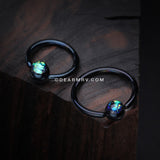 Colorline Opalescent Sparkle Captive Bead Ring-Black