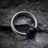 UV Acrylic Ball Top Captive Bead Ring-Blue
