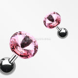 Pointy Faceted Crystal Cartilage Earring-Pink