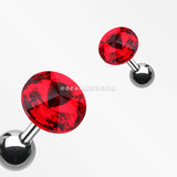 Pointy Faceted Crystal Cartilage Earring-Red