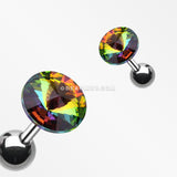 Pointy Faceted Crystal Cartilage Earring-Vitrail Medium