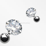 Round Gem Crystal Cartilage Earring-Clear