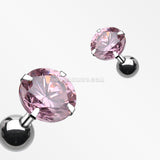 Round Gem Crystal Cartilage Earring-Pink