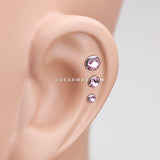 Gem Sparkle Cartilage Tragus Earring-Light Pink