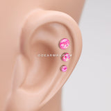 Opal Sparkle Cartilage Tragus Earring-Pink
