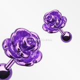 Colorline Steel Rose Cartilage Earring-Purple